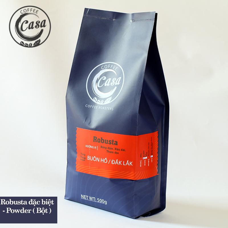 [HCM]Cà phê bột Robusta nguyên chất đặc biệt 500gr - Casa Coffee