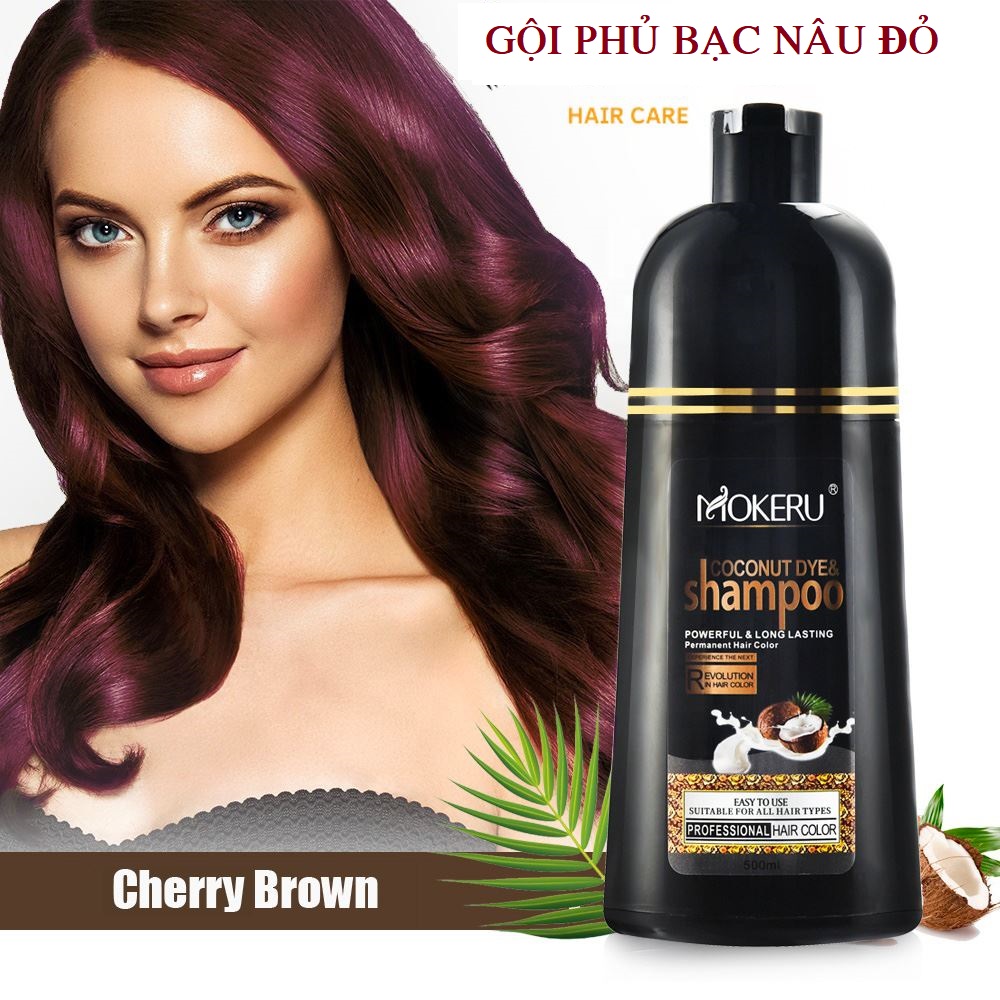 500ml Fast Cherry Brown Shampoo Cover Gray Hair