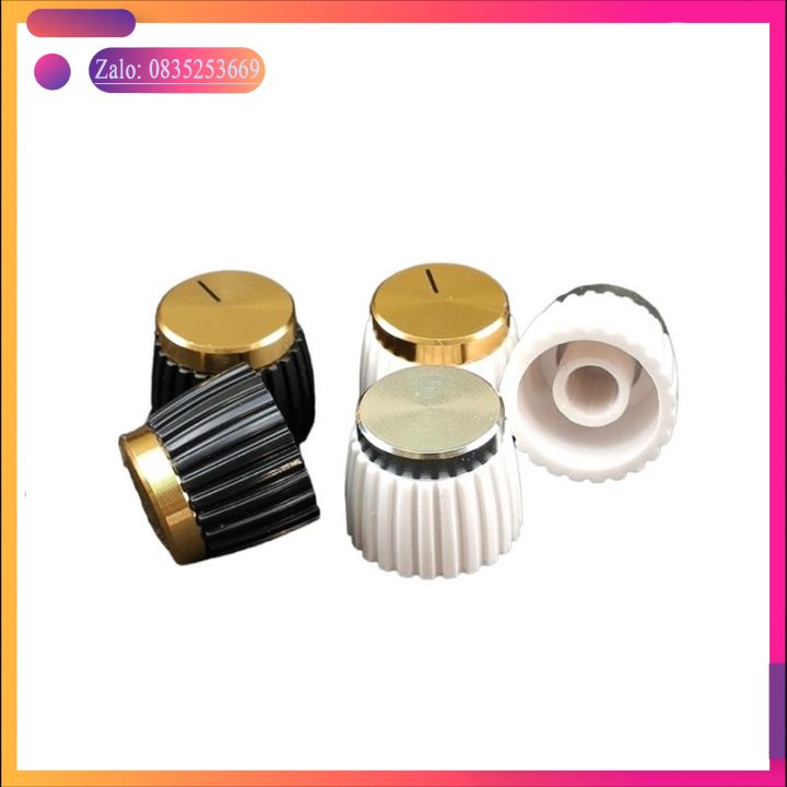 Núm volume Marshall mặt kim loại 20x16mm núm chiết áp cao cấp( giá 1 chiếc)