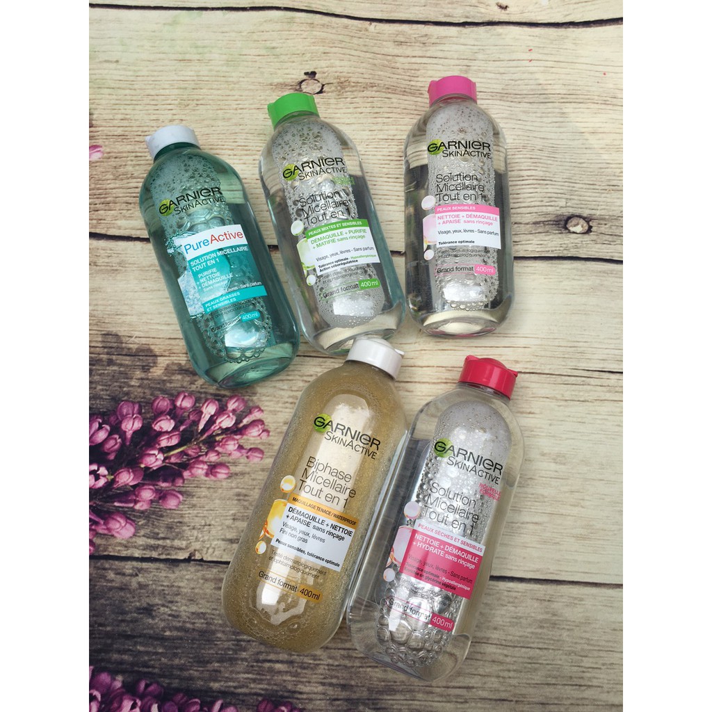 [HOÀN TIỀN 15%]Nước Tẩy Trang Garnier Skin Active 400ml Pháp