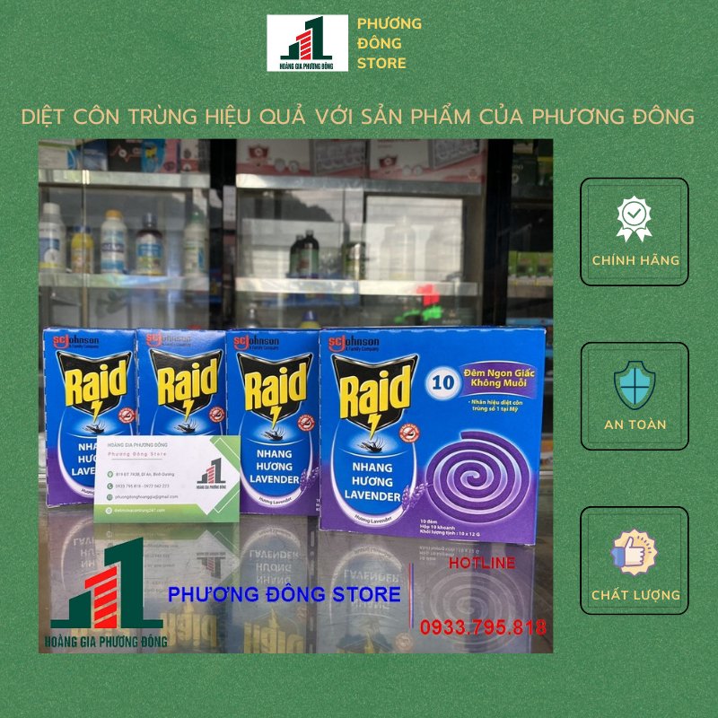 Nhang muỗi Raid (Hộp 10 khoanh)
