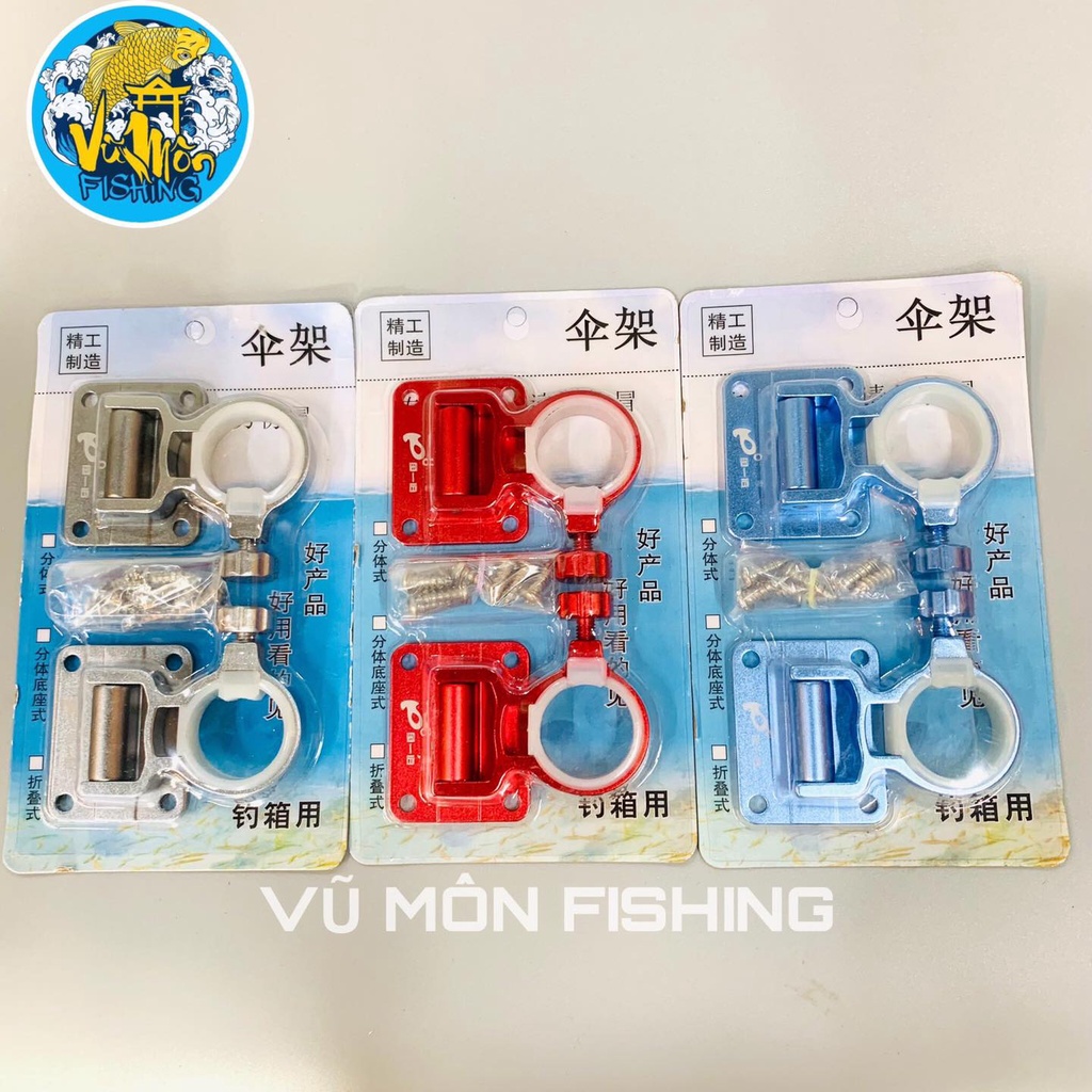 Phụ kiện gắn thùng câu pass ô dạng gập nhỏ gọn tiện lợi chixuan - vũ môn fishing