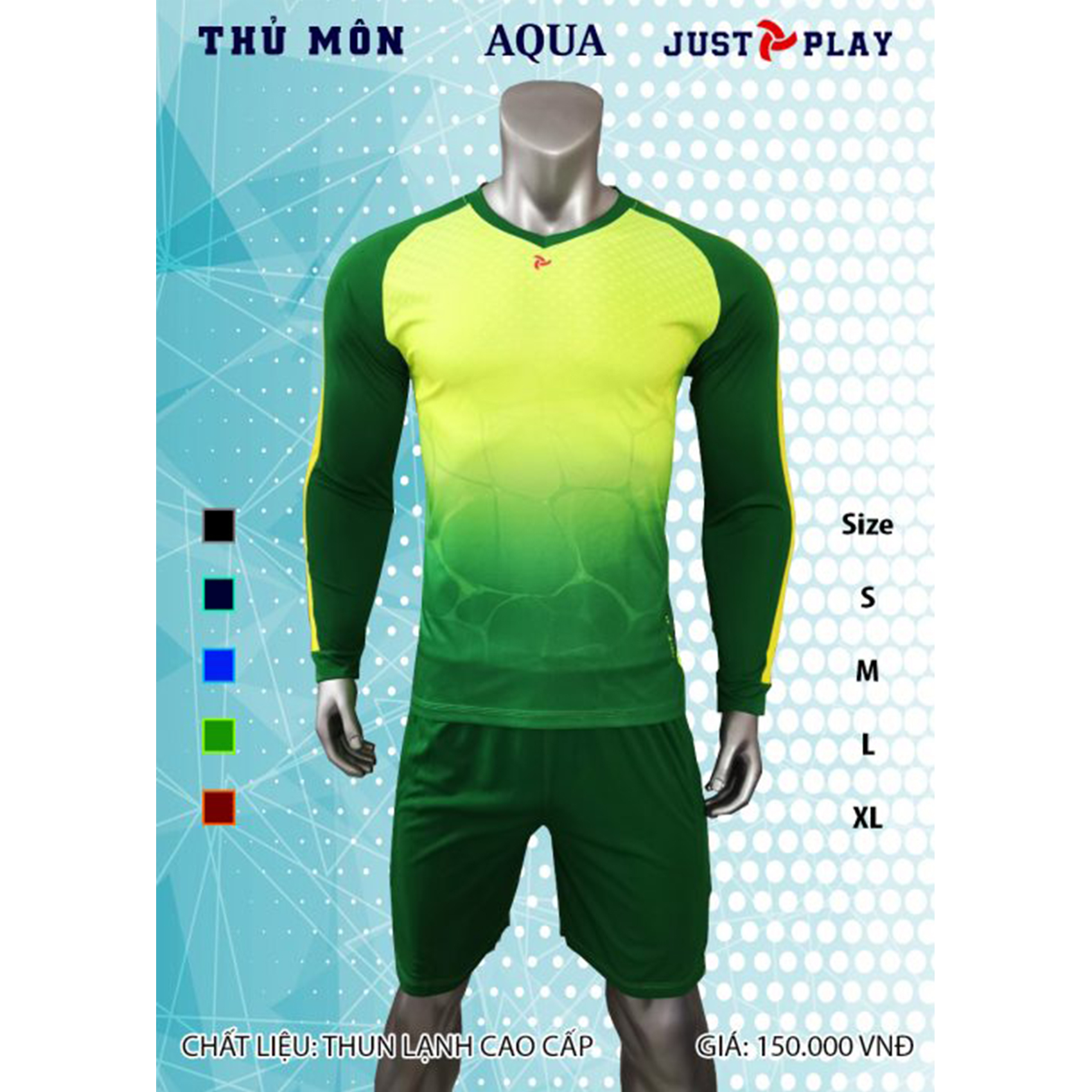 Quần áo thủ môn Aqua thương hiệu Justplay