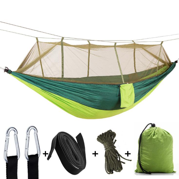 Online Mall Võng du lịch chịu tải 200kg có mùng HomeCarpet sợi Poyester cao cấp (260x140cm)