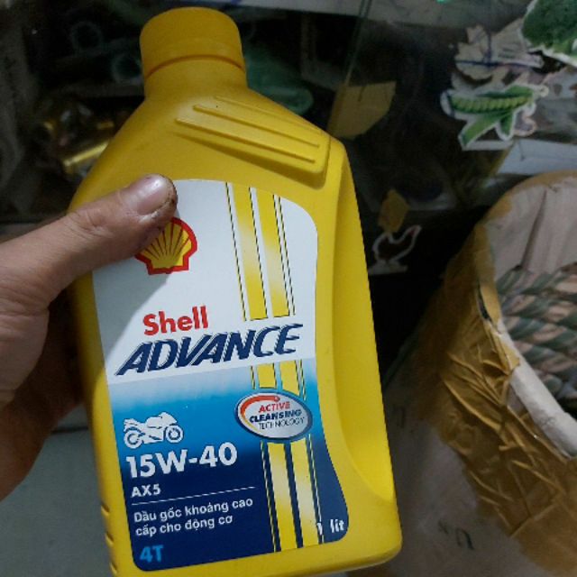Nhớt shell vàng 1 lít - shell advance 15w-40