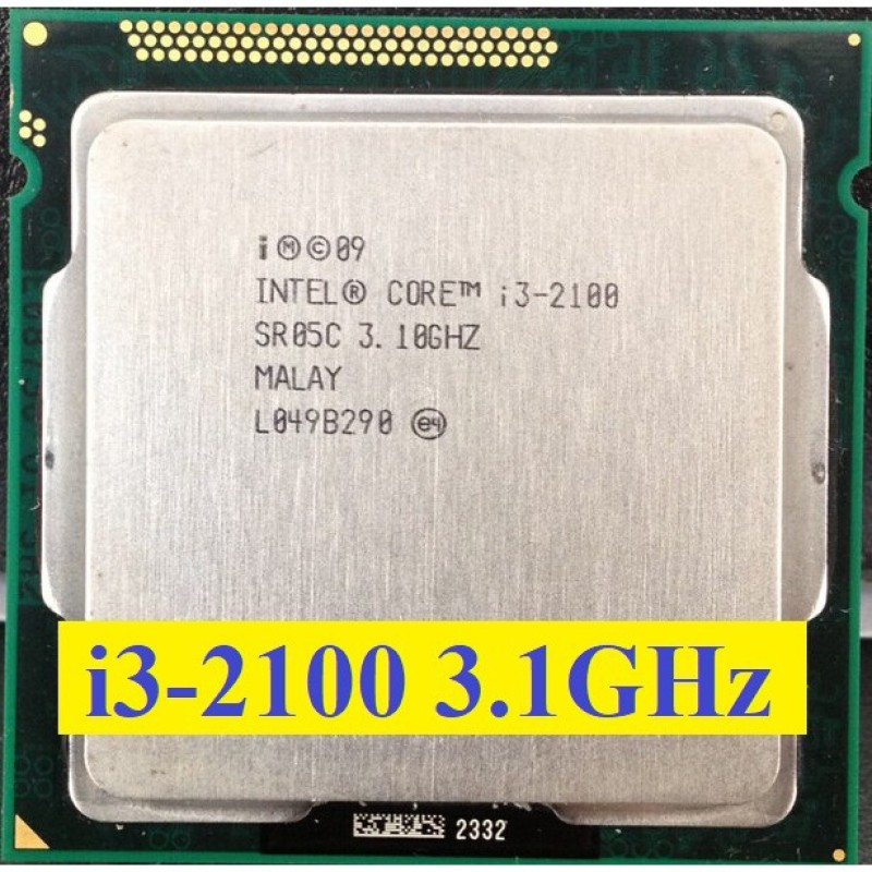 CPU Intel Core i3 2100 (3.10GHz, 3M, 2 Cores 4 Threads) - Đã Qua Sử Dụng, Không Kèm Fan