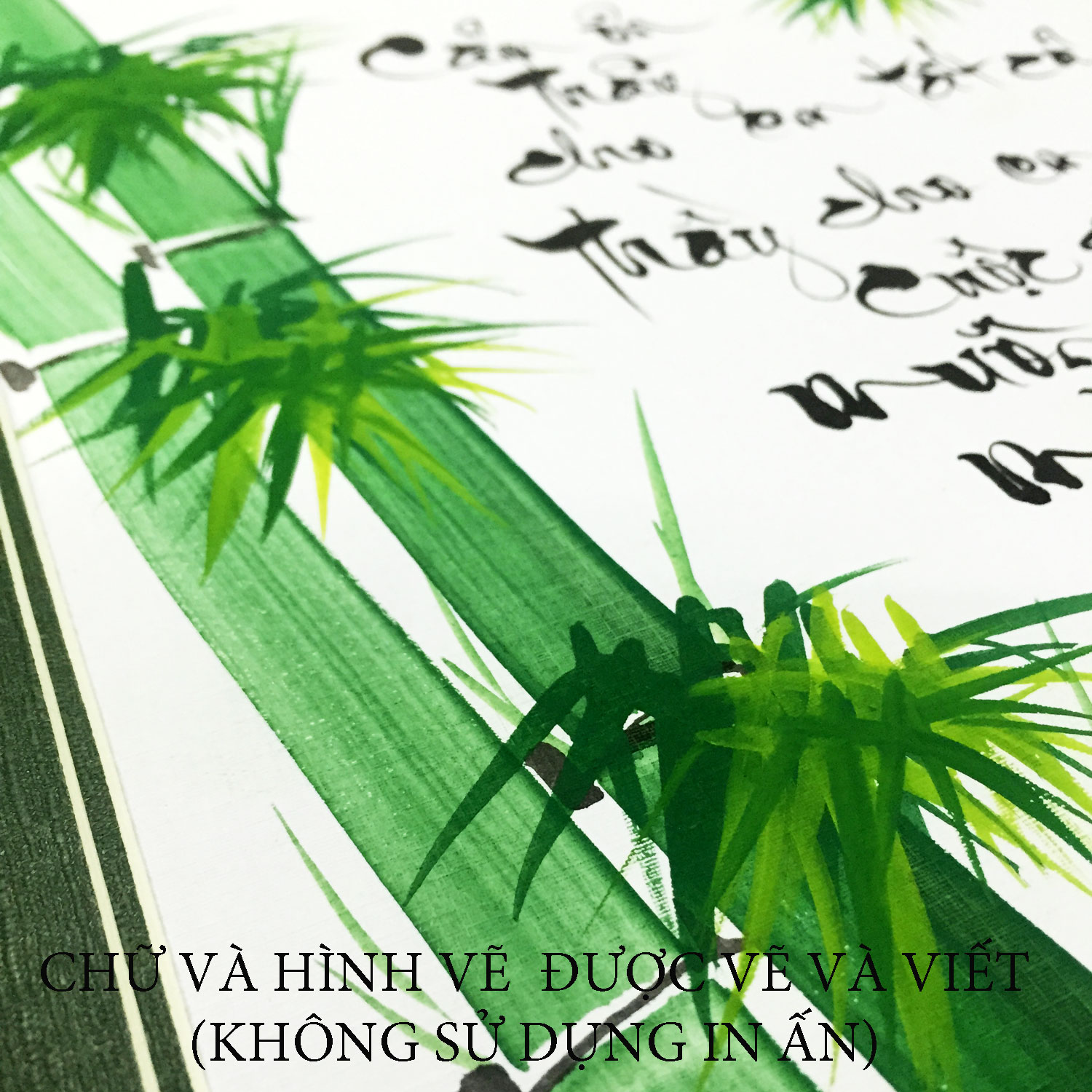 Tranh thư pháp - Chữ Ơn Thầy 118 - Tranh Minh Hiền (viết và vẽ 100% - không sử dụng in ấn)