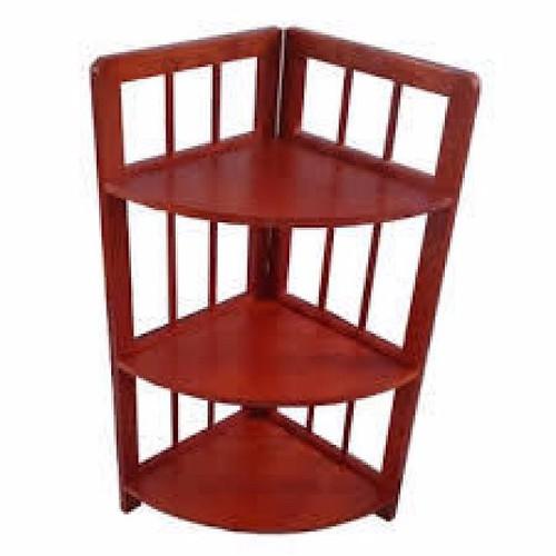 kệ góc 3 tầng bằng gỗ tự nhiên