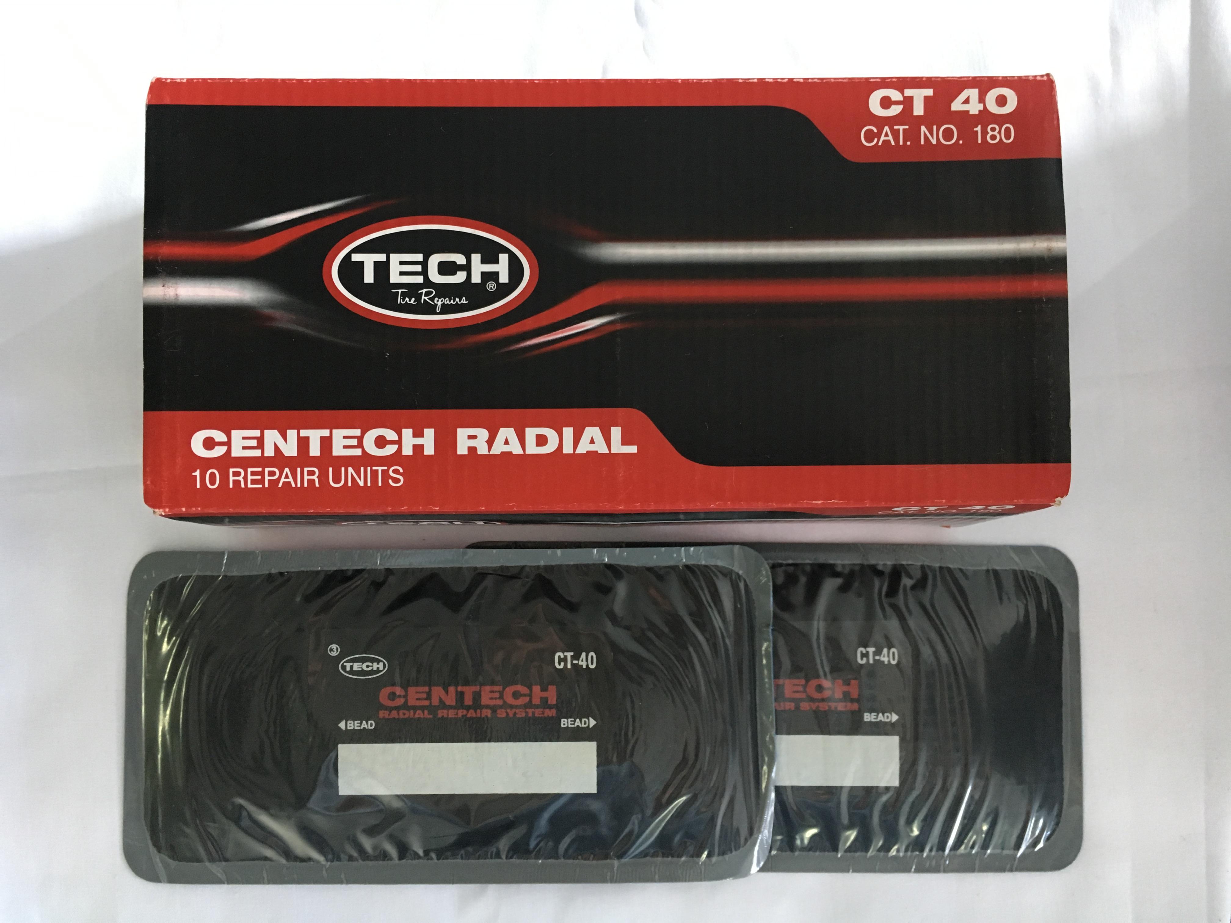 Hộp 10 miếng vá lốp bố thẳng Tech CT-40 (Radial, 100x203mm)