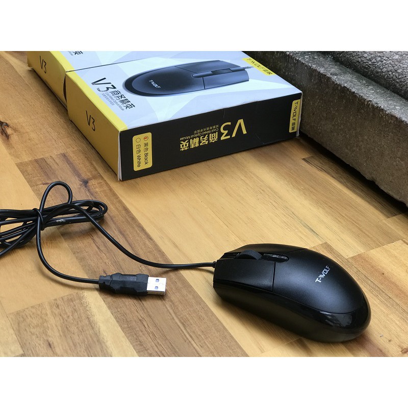 Chuột Có Dây  Mouse Có Dây Văn Phòng T-Wolf V3 - Mouse Computer (BH 12 Tháng)