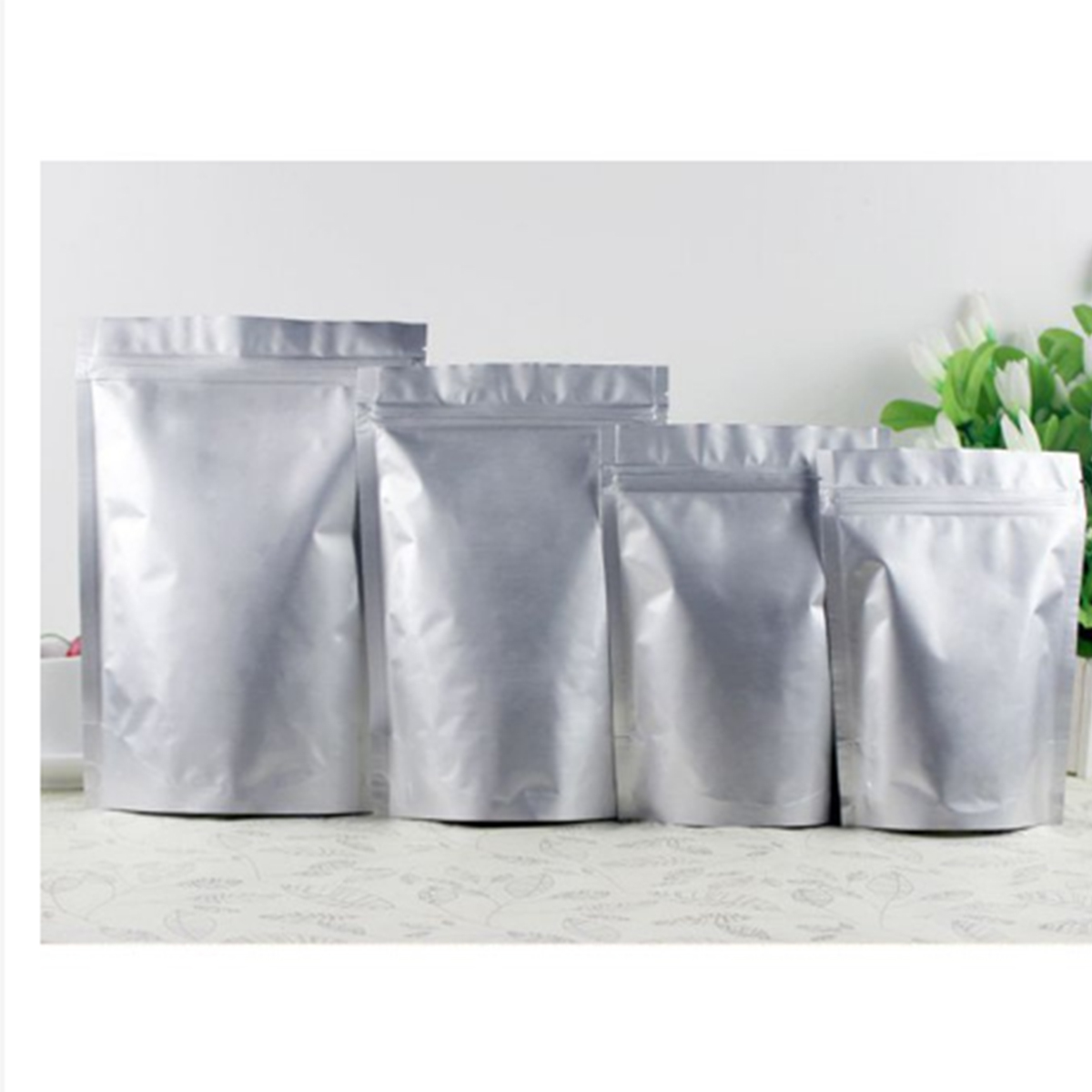 [ Rẻ Vô Địch ] - 100g Túi Zip 2 Mặt Bạc Đáy Đứng Đủ Size