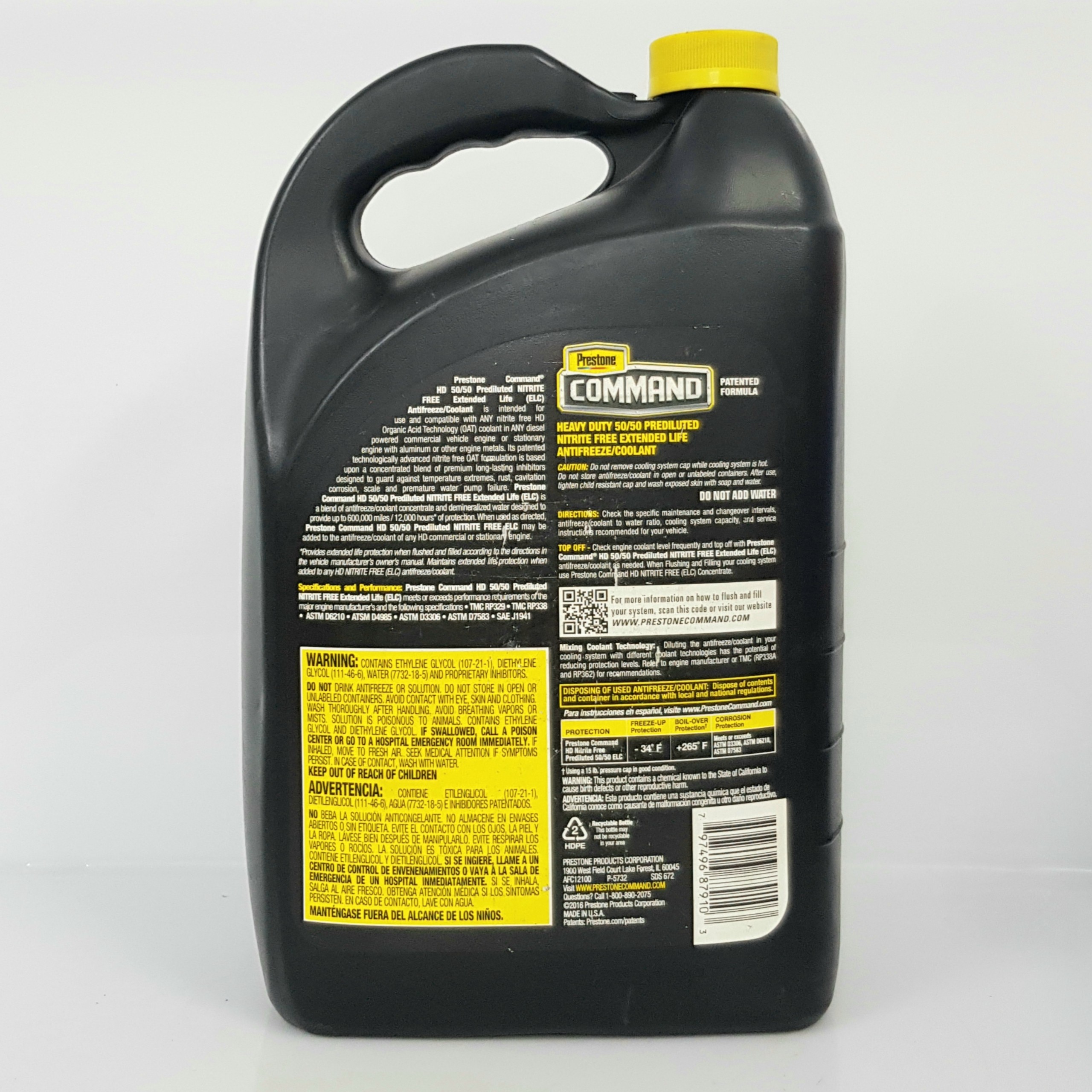 [HCM]Nước làm mát màu vàng Prestone Command Coolant 50/50 3.78L
