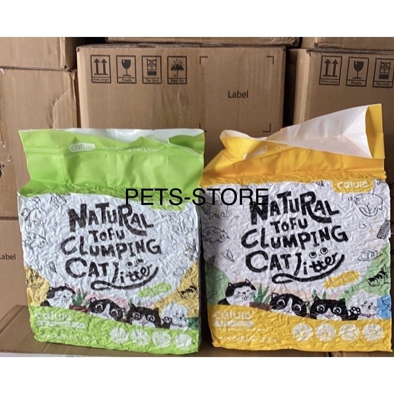 Cát đậu nành Cature Natural Tofu Pellets Clumping Cat litter