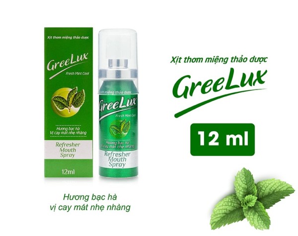 Xịt thơm miệng thảo dược Greelux Fresh Mint Cool 12ml - Chai nhỏ gọn, tiện dụng, chiết xuất từ thảo dược, khử mùi, thơm miệng, ngăn ngừa vi khuẩn, chống khô miệng - Best Home