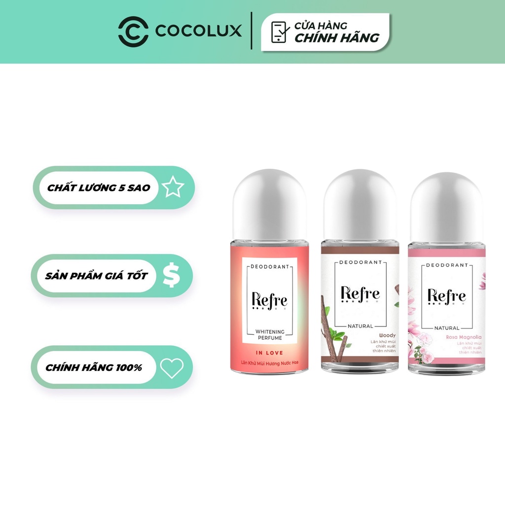 Lăn Khử Mùi Refre 40ml Cocolux