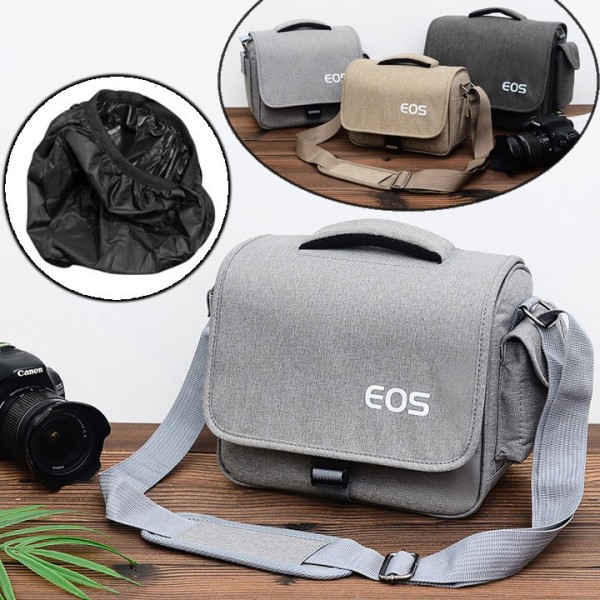 Túi đựng máy ảnh thời trang cao cấp EOS tặng túi trùm chống nước - Oz132