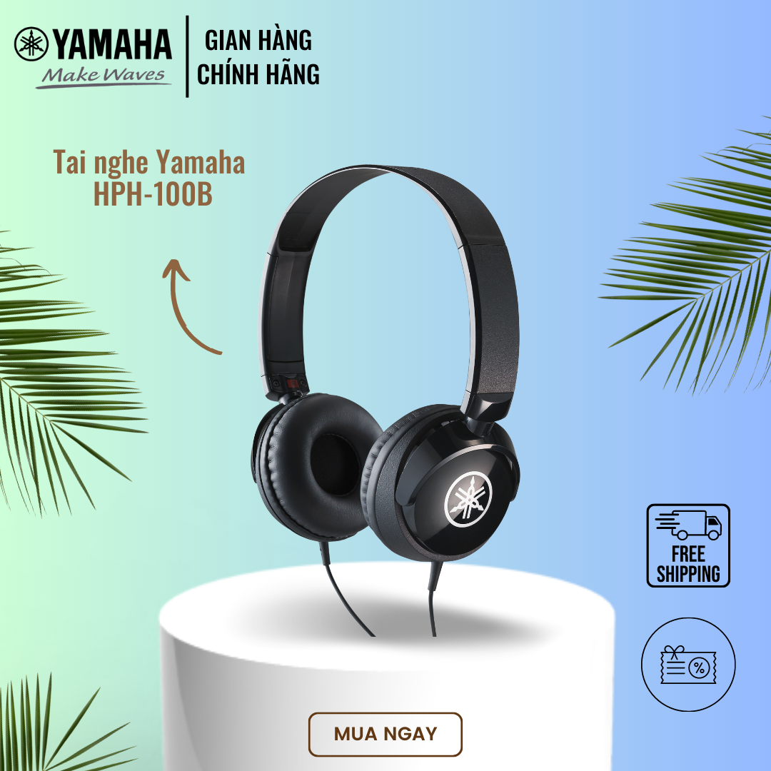 Tai nghe yamaha hph-100 - kết nối được nhiều nhạc cụ khác nhau, 2 đầu kết nối 3.5 và 6.3mm, bảo hành chính hãng 12 tháng