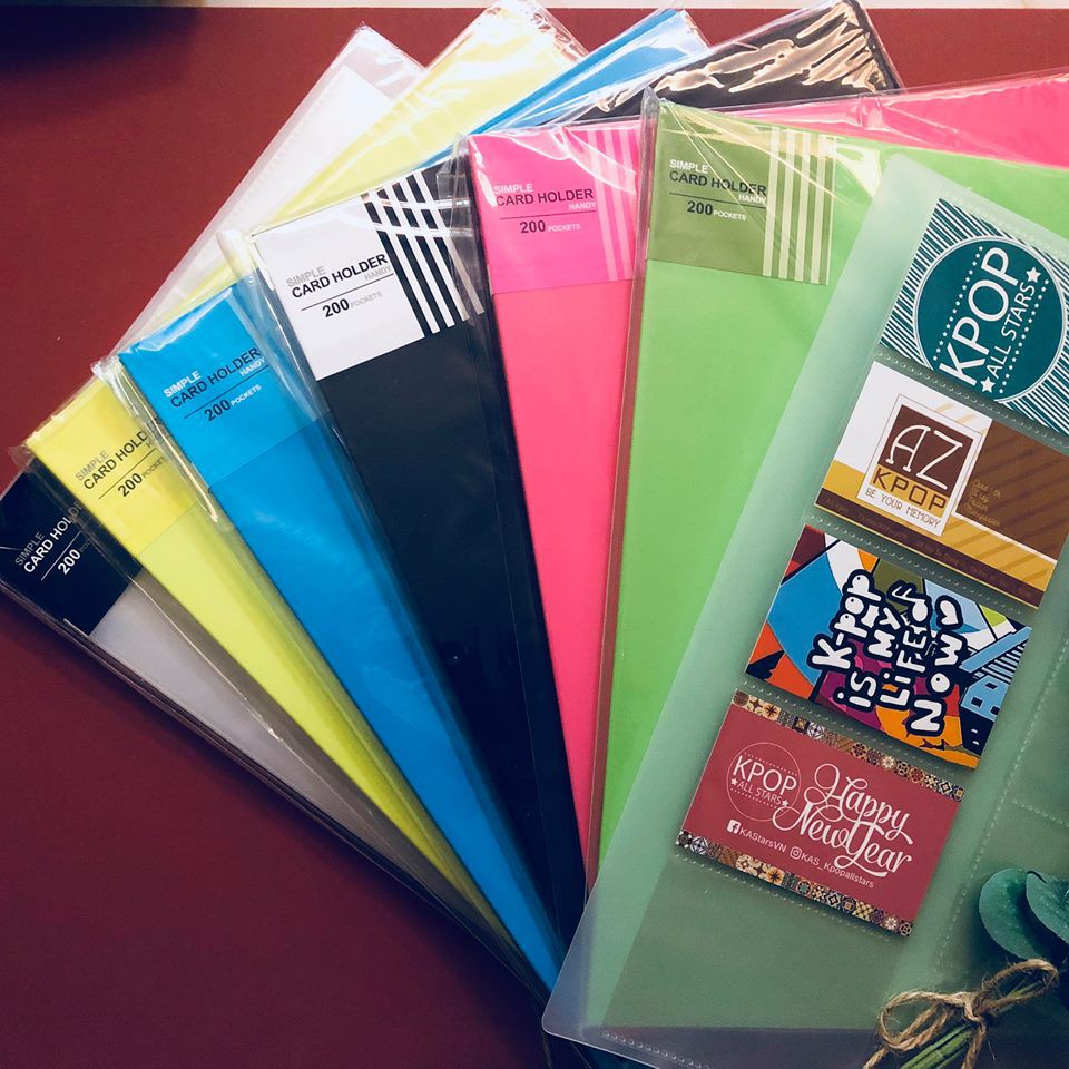 (Được chọn màu) SỔ ĐỰNG 400 CARD NHIỀU MÀU NHÃN HIỆU PLUS KAS - KPOP ALL STARS