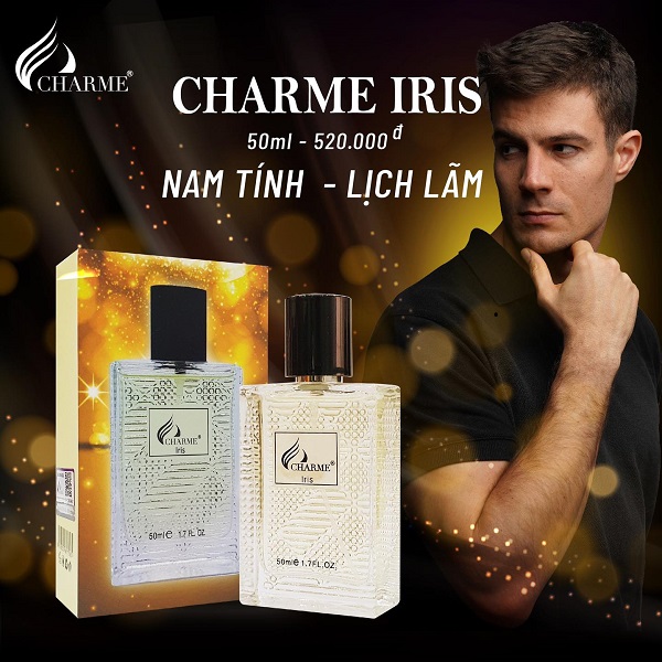 [HCM]Nước hoa nam Char.me Iris - NHẸ NHÀNG VÀ NAM TÍNH (10ML - 50ML)