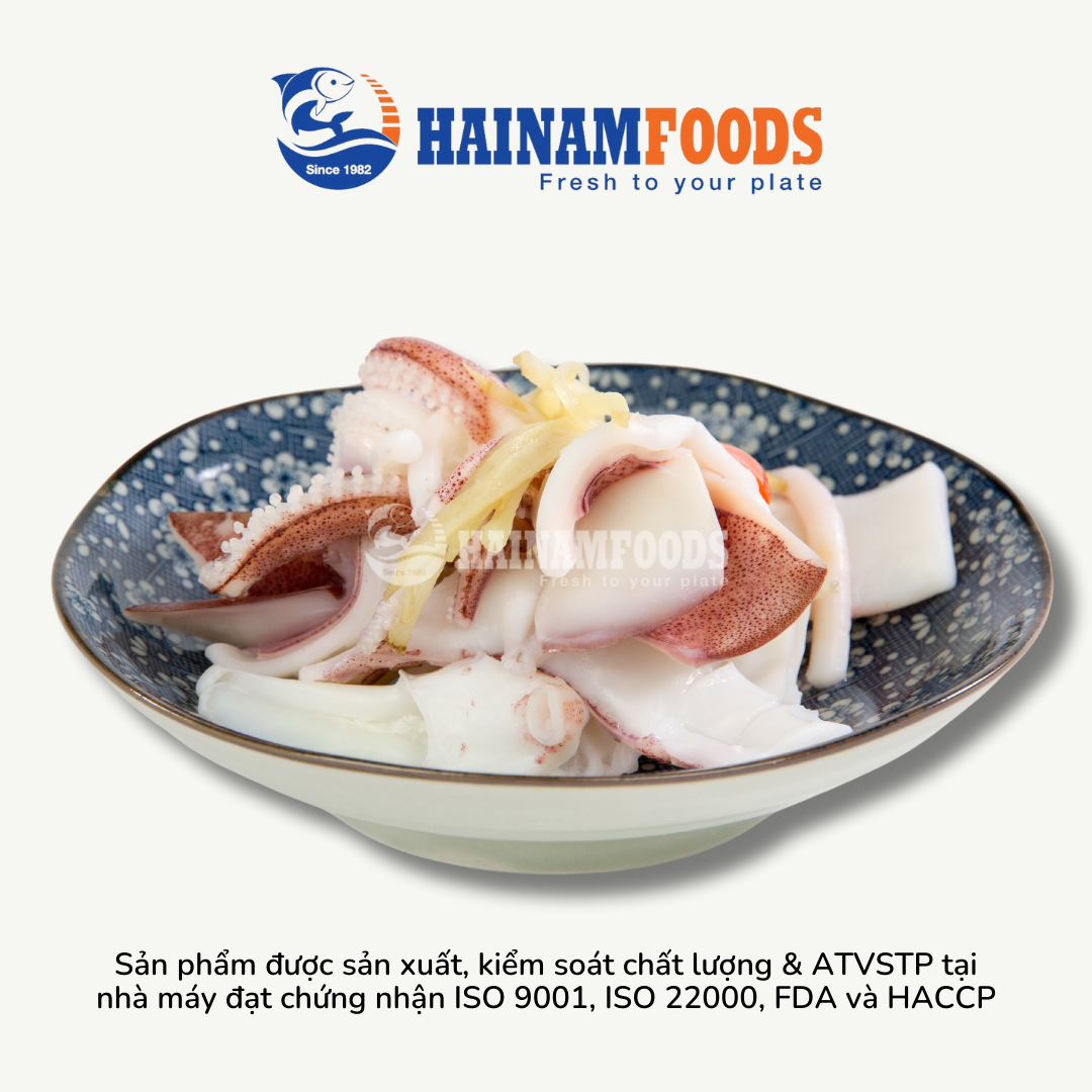 MỰC ỐNG NGUYÊN CON LÀM SẠCH HẢI NAM FOODS