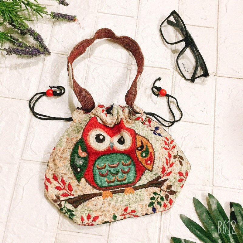 Túi Rút Thổ Cẩm Có Dây Đeo Chéo