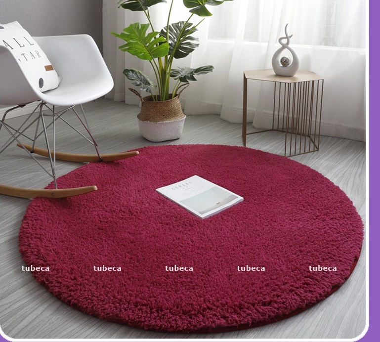 Thảm lông tròn chụp ảnh  Trải sàn  Decor  Lông CỪU cao cấp giá rẻ  80cm  1m  TUBECA
