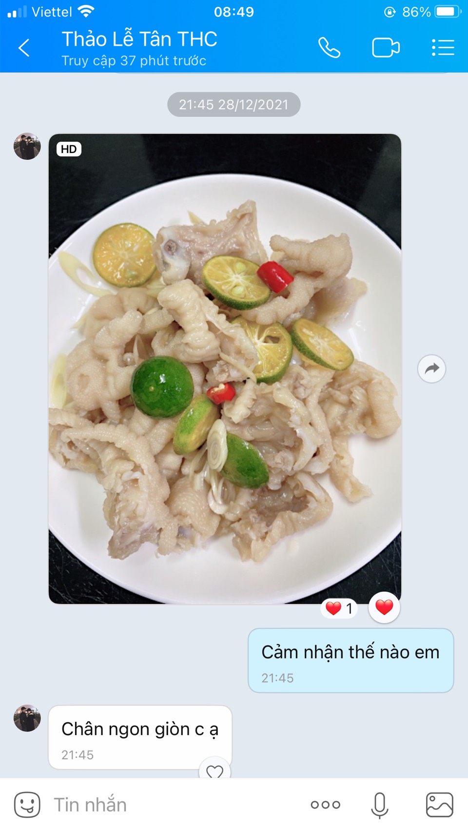 Chân gà rút xương Hà Nội