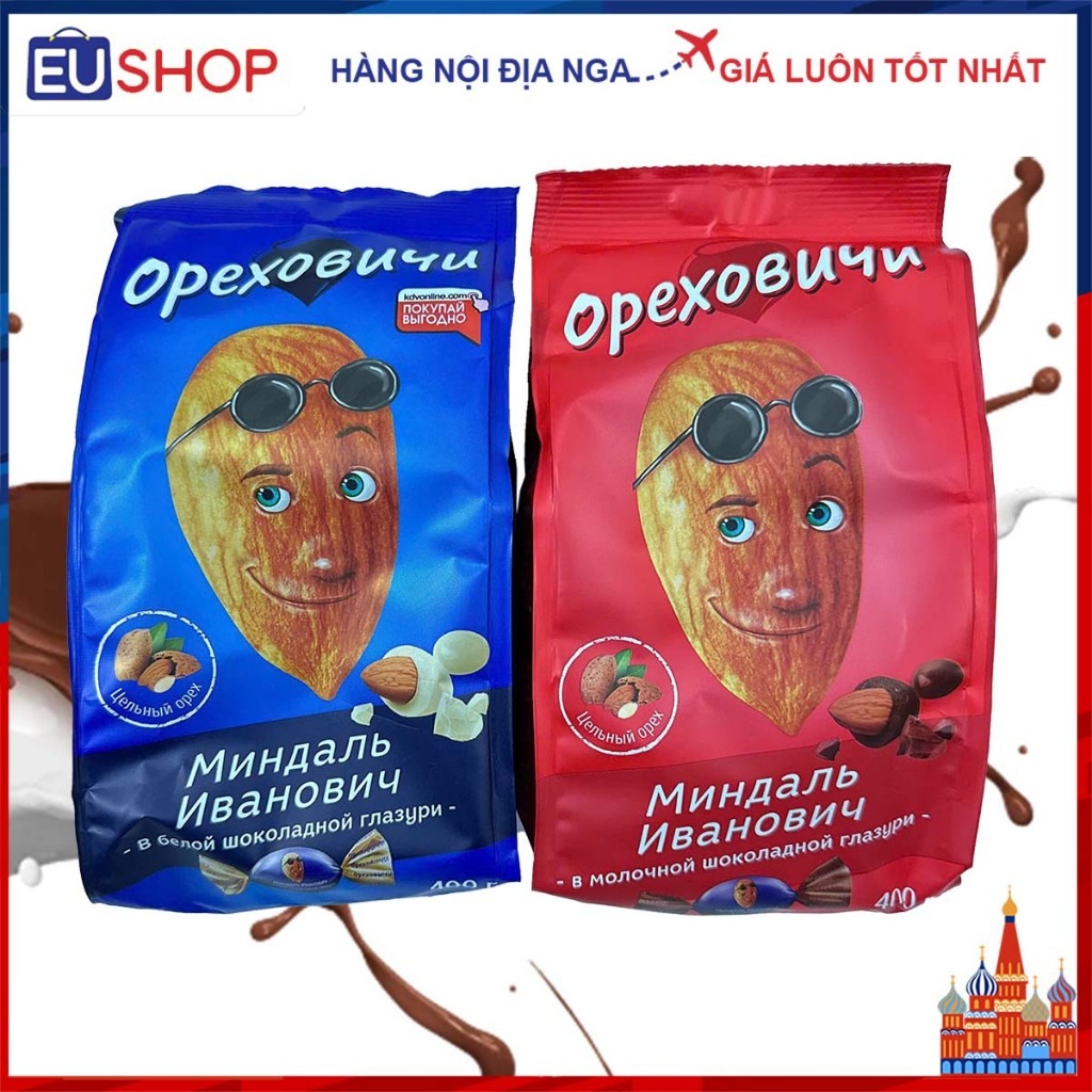 Kẹo socola hạnh nhân Ivan, Granddian Nga và Toniya Sweet các loại