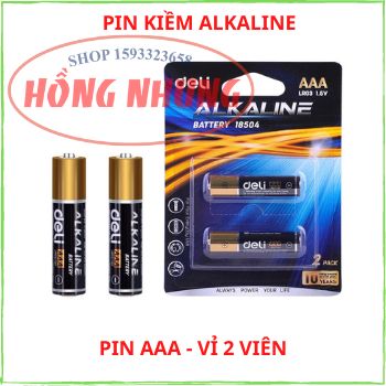[Bán Chạy] Pin ALKALINE Deli AA (2A), AAA (3A) ( 18501/18500/18504) Vỉ 2 Viên/ 4 Viên.