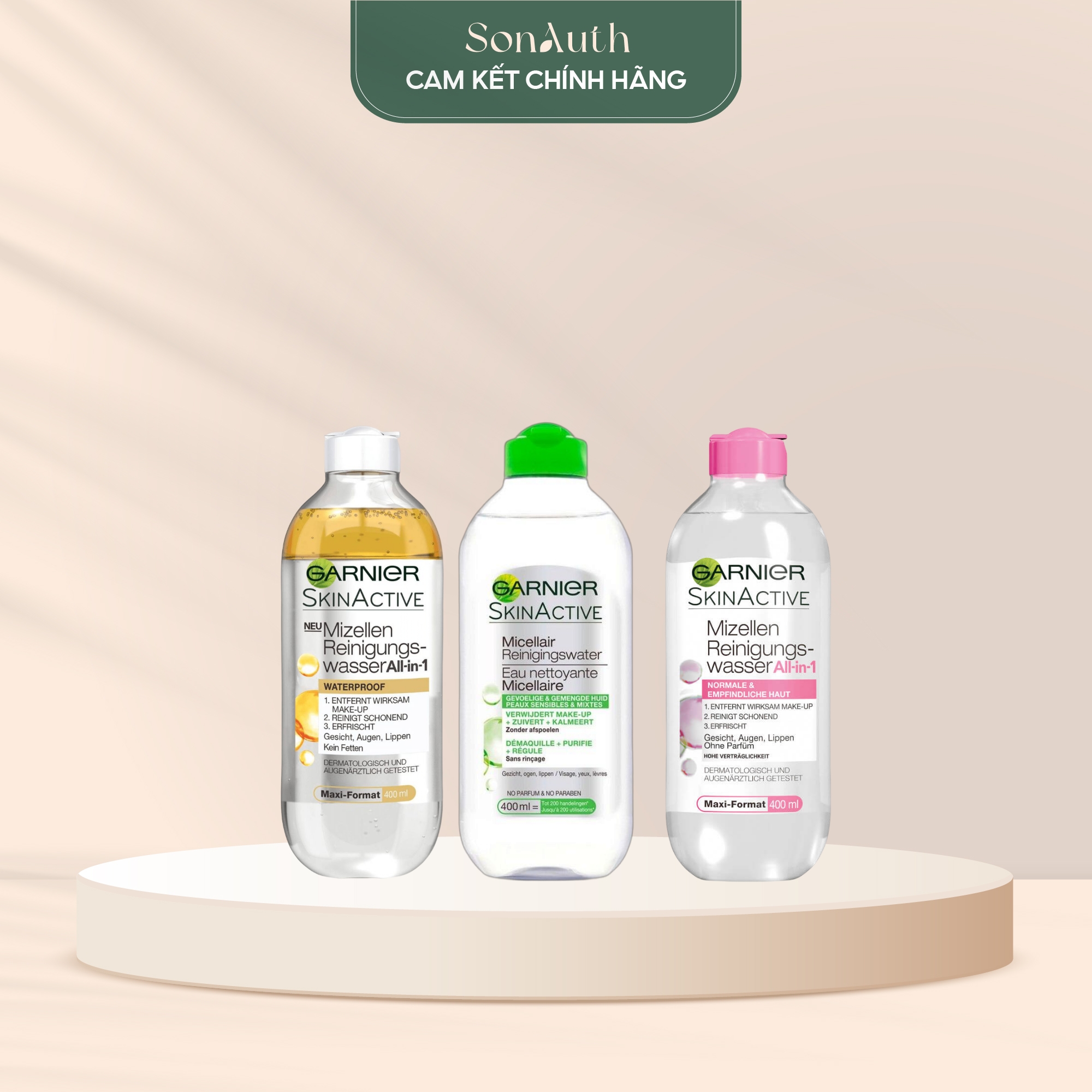 Tẩy trang Garnier Solution Micellarie Tout En1 400ml (Hàng Pháp)