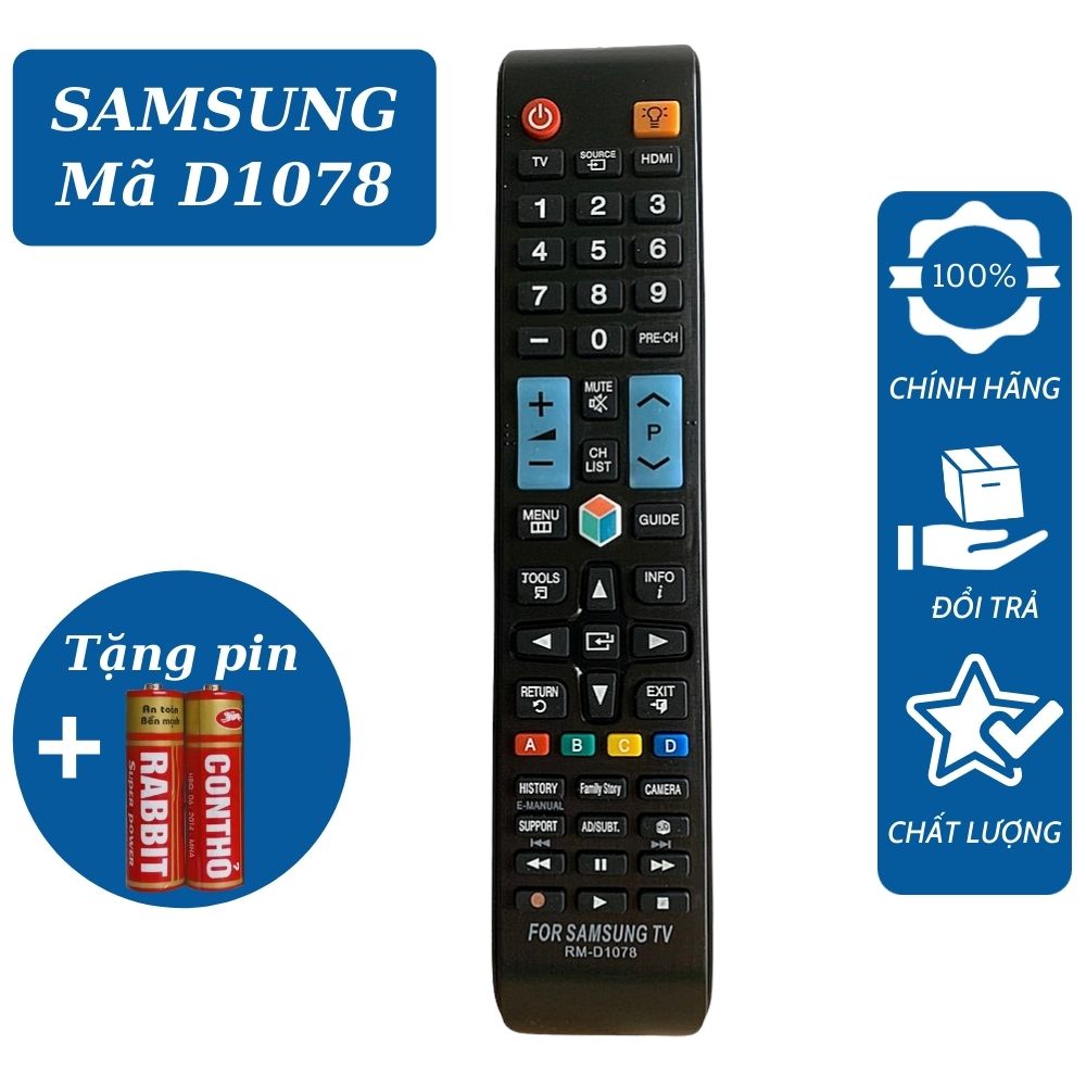 Điều khiển, Remote Tivi SAMSUNG loại dài mã D1078