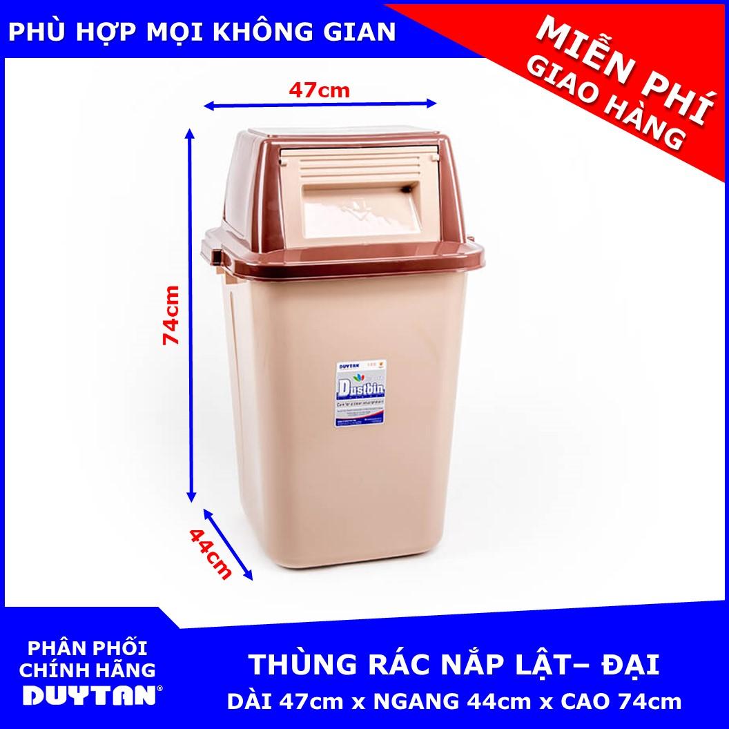 Thùng rác Nắp Lật cao cấp Duy Tân Đại - Giao màu mẫu nhiên