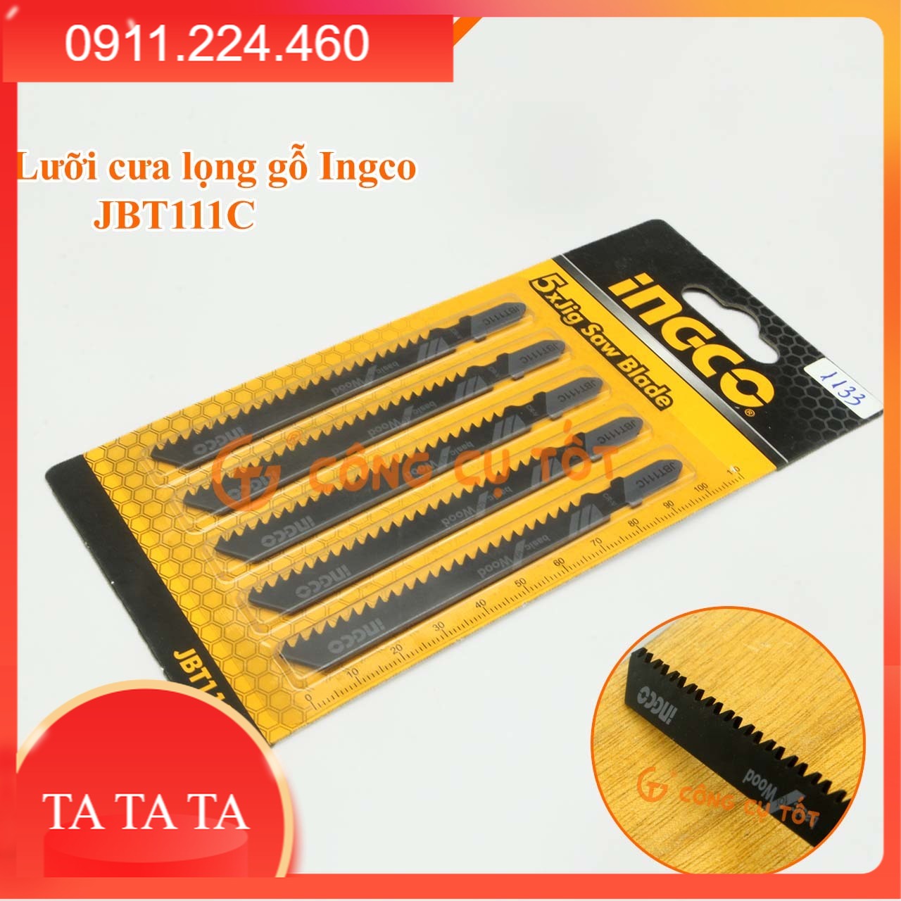 Bộ 5 lưỡi cưa lọng gỗ ingco jbt111c