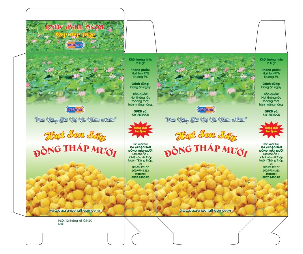 Hạt sen sấy dòn, ngon. 200gr
