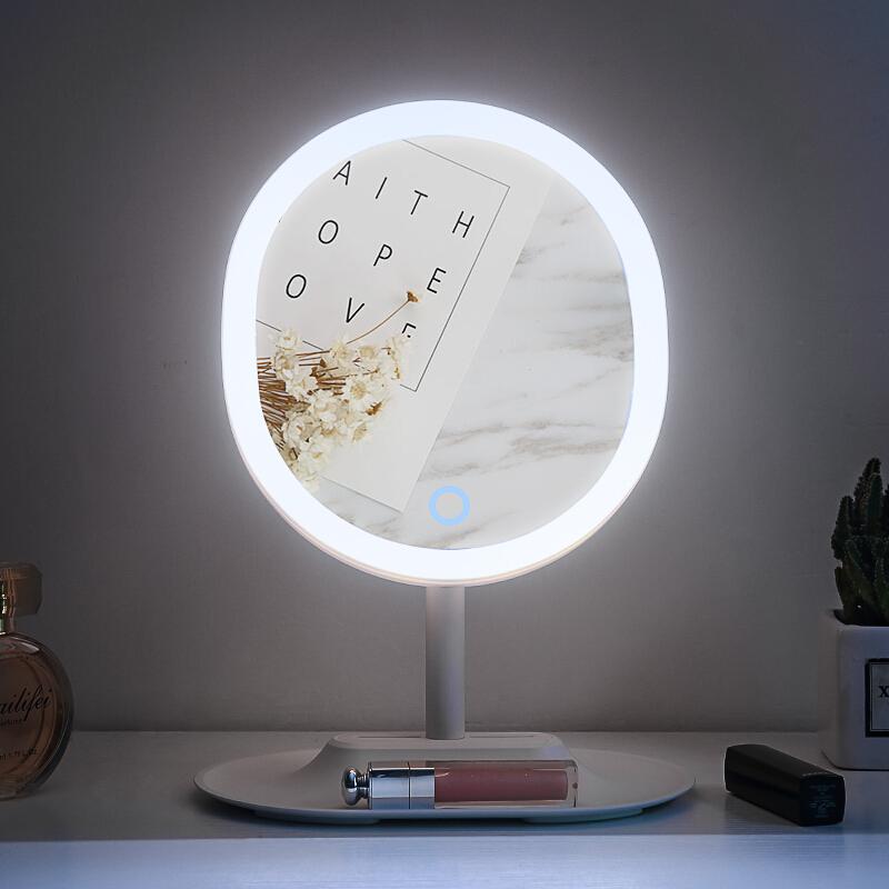 GƯƠNG TRANG ĐIỂM DI ĐỘNG CAO CẤP ĐỂ BÀN CÓ ĐÈN LED 3 MỨC ĐỘ ÁNH SÁNG HIỆN ĐẠI VỚI PHÍM CẢM ỨNG NGAY TRÊN MẶT GƯƠNG VÔ CÙNG THỜI TRANG, MẪU MỚI 2020, KHUYẾN MÃI HẤP DẪN