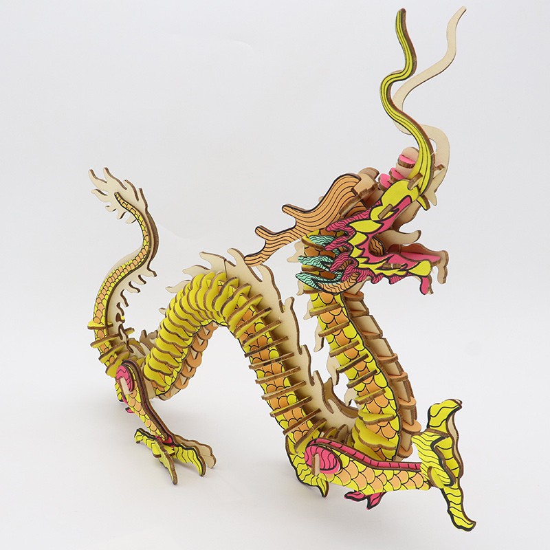 [HCM]Đồ chơi lắp ráp 3D gỗ mô hình Dragon cắt laser