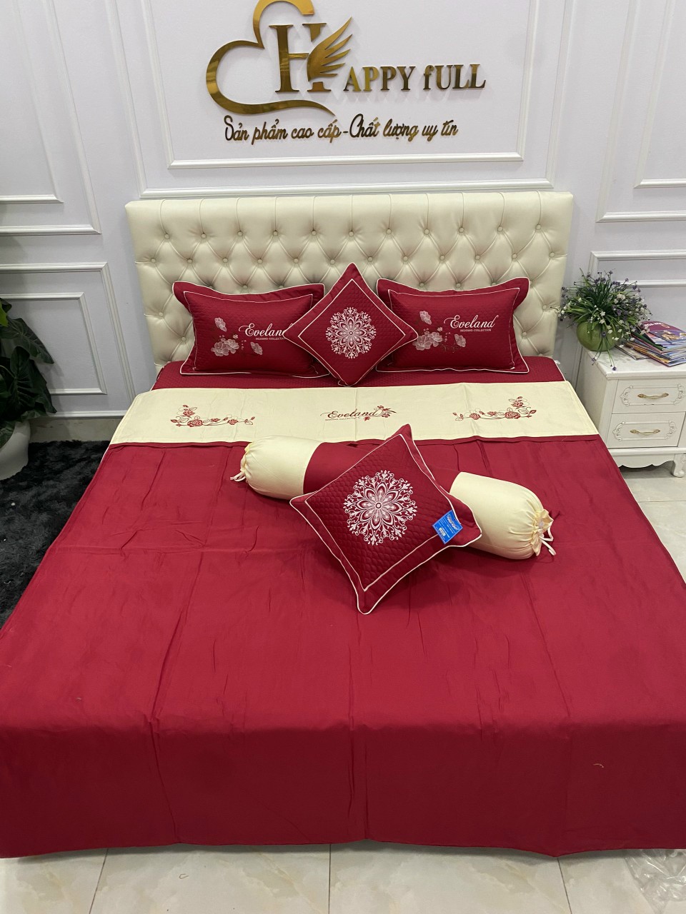 Bộ chăn ga gối chun trần bông 7 món