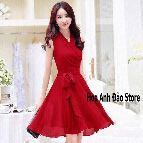 [HCM]Đầm Xòe Xếp Ly Cột Eo Thời Trang PT Shop