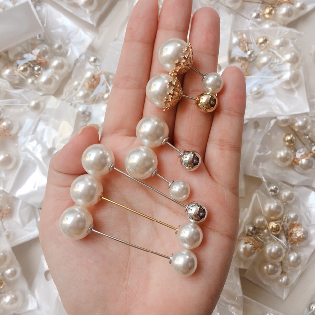 Set 7 Khuy Cài Áo Ngọc Trai