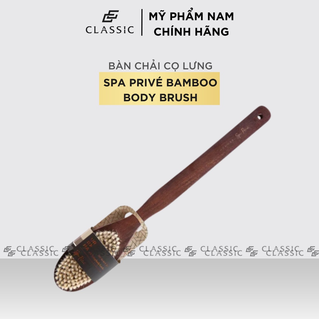 Bàn chải cọ lưng Spa Privé Bamboo Body Brush