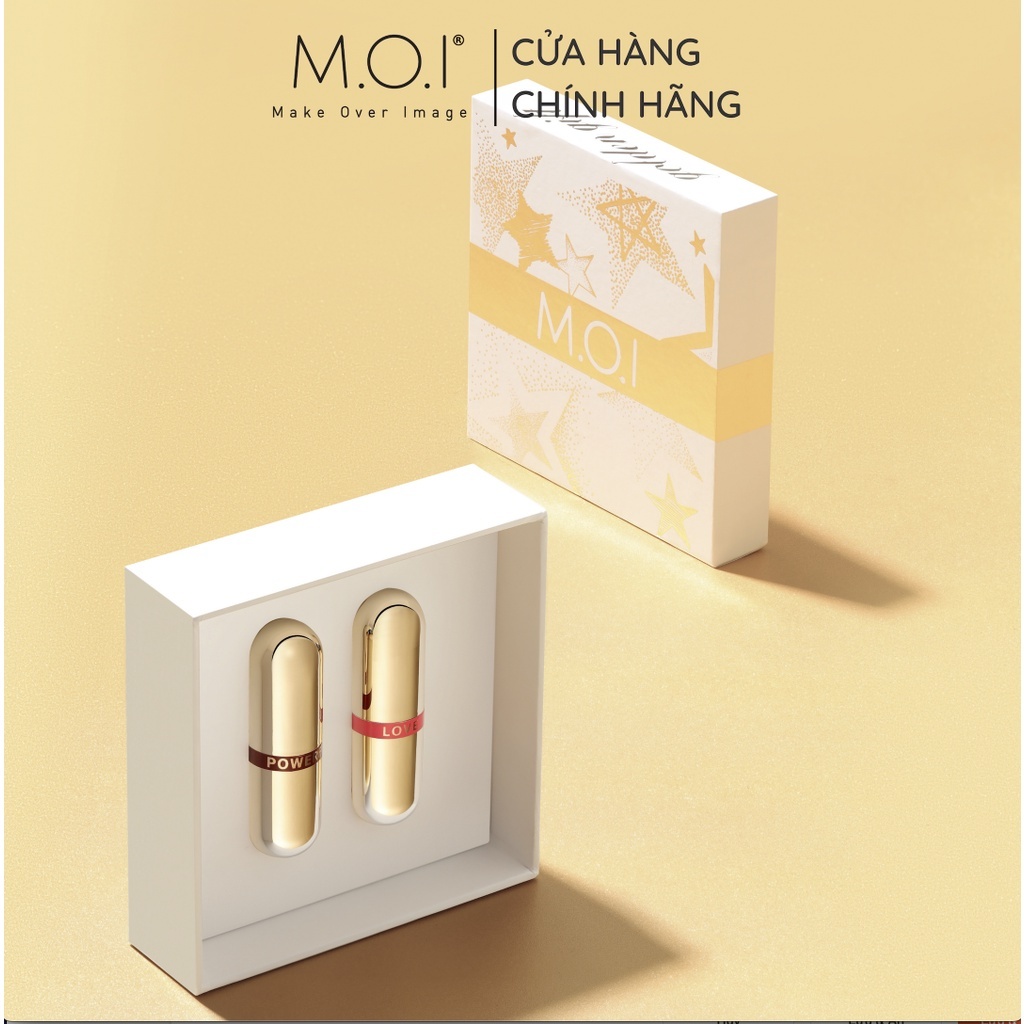Bộ đôi Set Son Golden gift (Set 2_Love) và Phấn má hồng Mickey