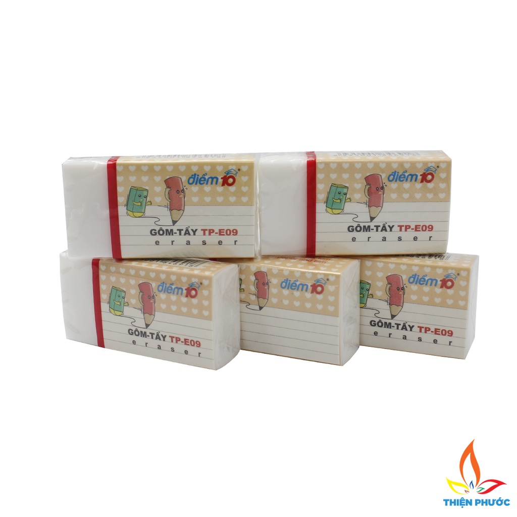 Gôm tẩy bút chì Thiên Long điểm 10 TP-E09 THIỆN PHƯỚC