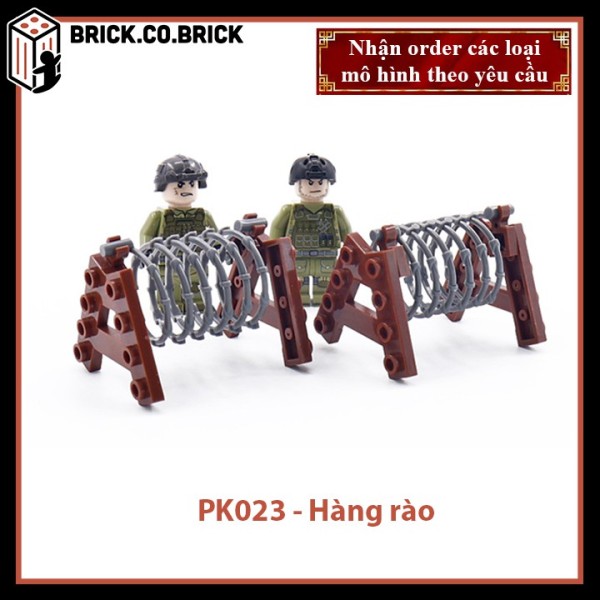 Phụ kiện MOC Army - Hàng rào kẽm gai - Đồ chơi lắp ráp minifig và non-lego mô hình sáng tạo trang trí quân đội -PK025