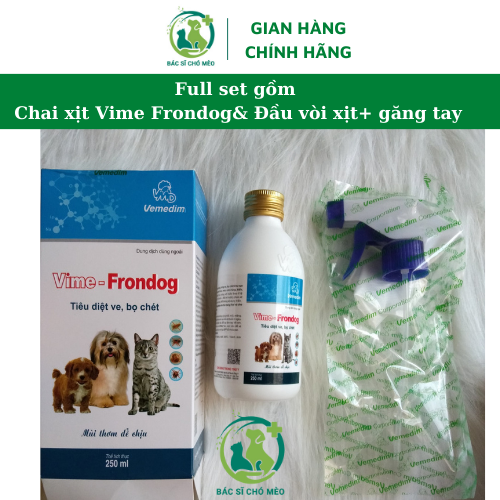 Vime Frondog- Chai Xịt Ve Rận Bọ Chét Chó Mèo 250ml