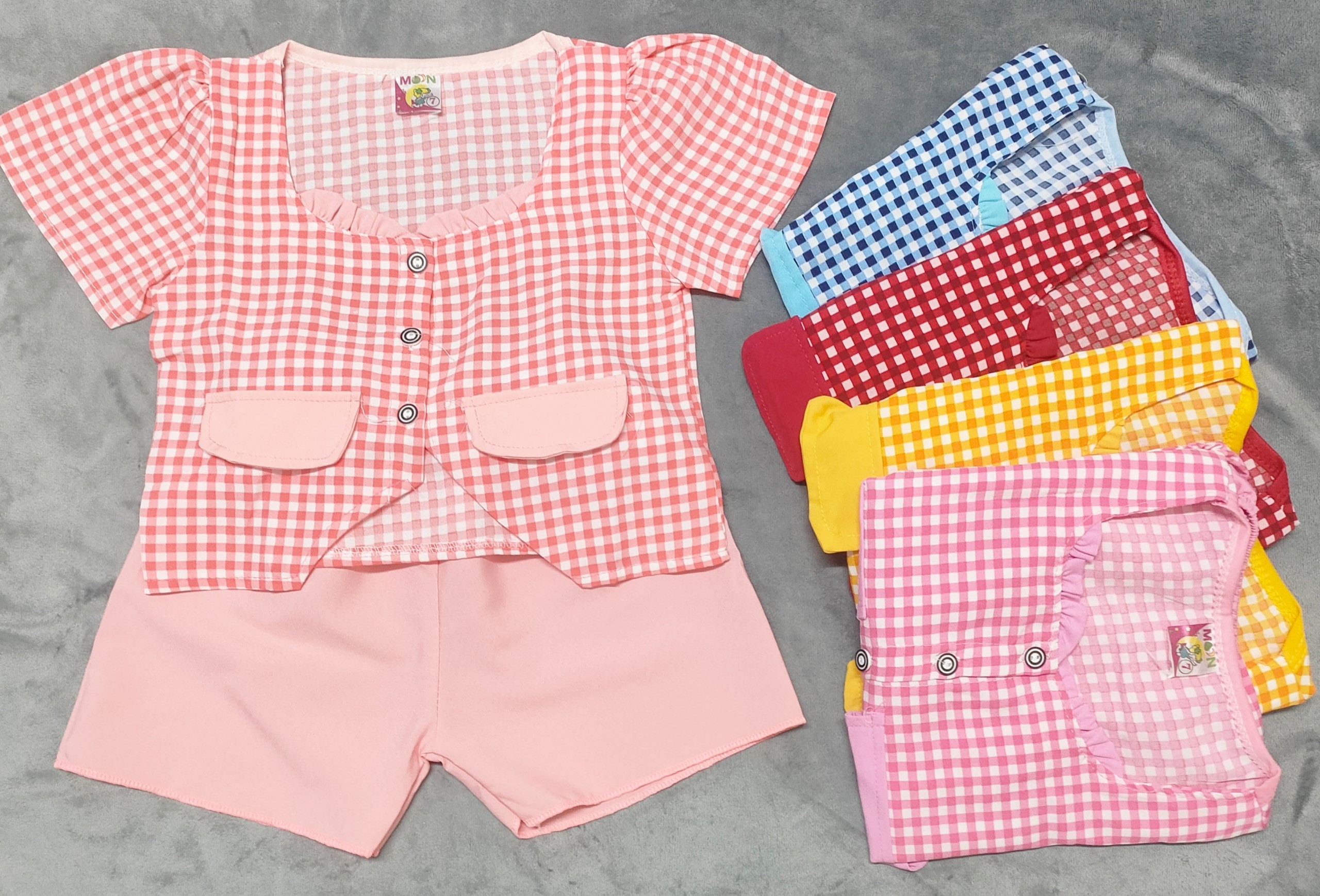 [HCM]( 4 Bộ 4 Màu 4 Họa Tiết Khác Nhau) Combo 4 Bộ Lụa Tay Phồng Bé (6-18kg)