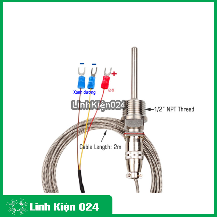 Dây can nhiệt loại K 2m 0-800 Độ C