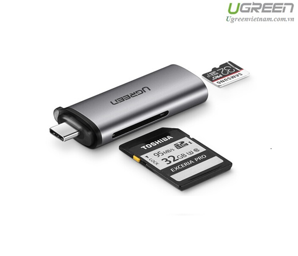 Đầu đọc thẻ nhớ SD/TF USB Type - C Ugreen 50704