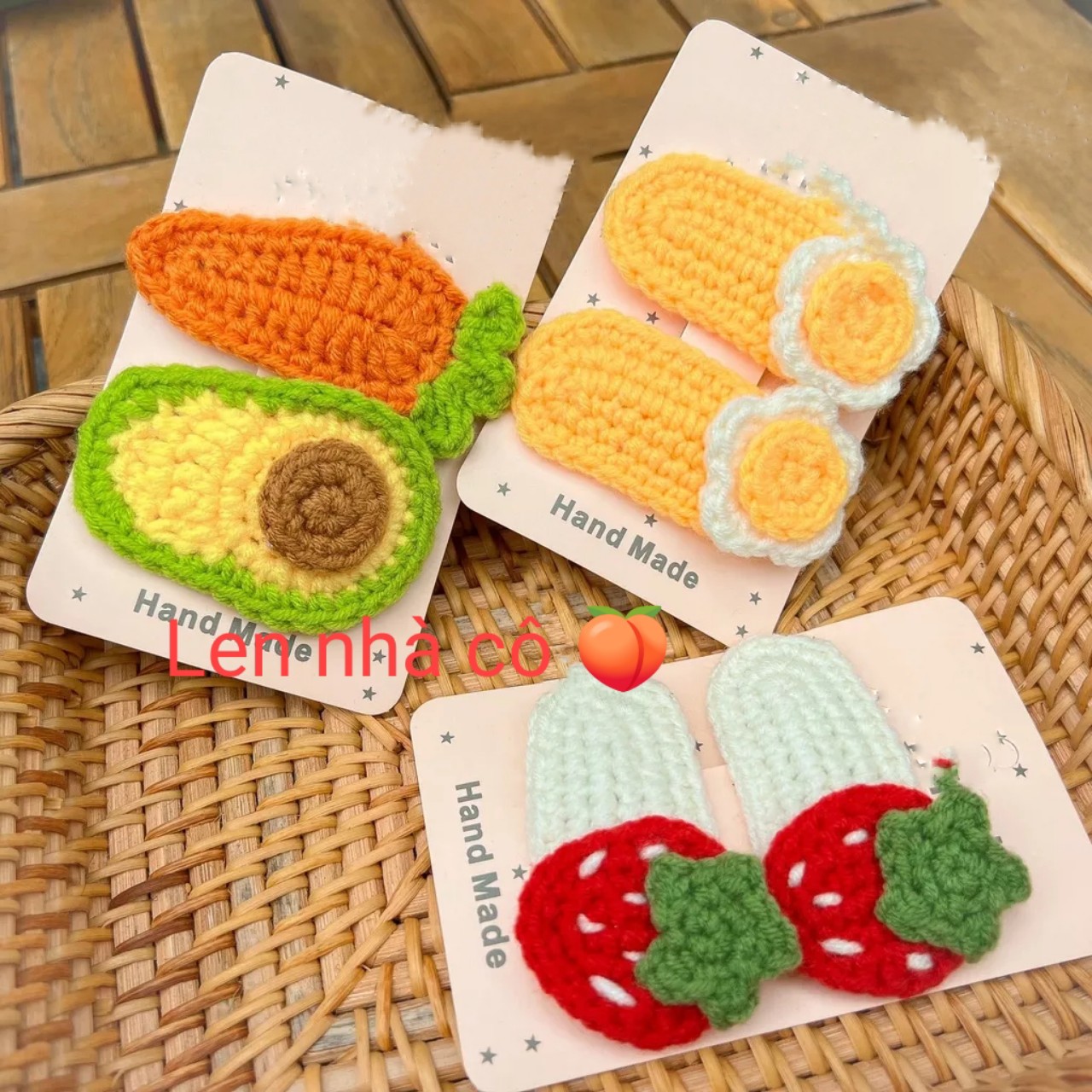 [ Handmade ] KẸP TÓC LEN NHIỀU MẨU
