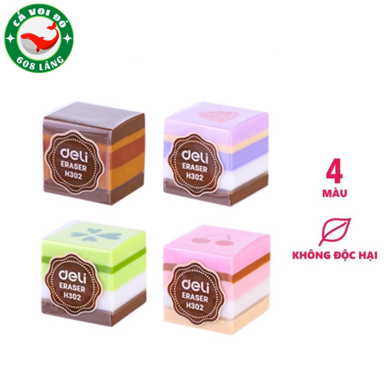 Gôm tẩy màu Deli hình bánh ngọt EH302
