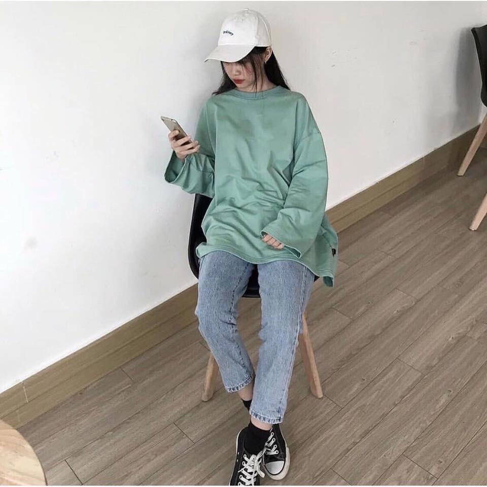 [HCM]Áo Thun Nam Nữ Trơn Dài Tay Unisex
